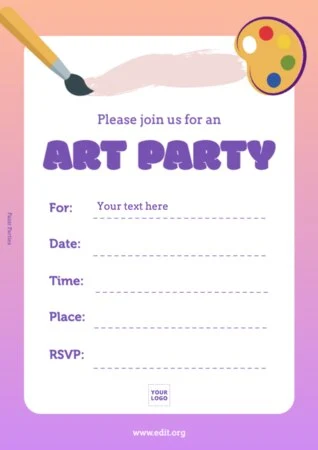 Edit a Paint Night flyer
