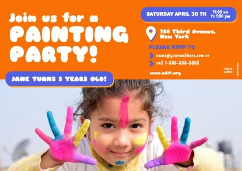 Edit a Paint Night flyer