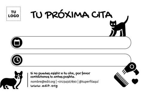 Edita una Tarjeta de Cita