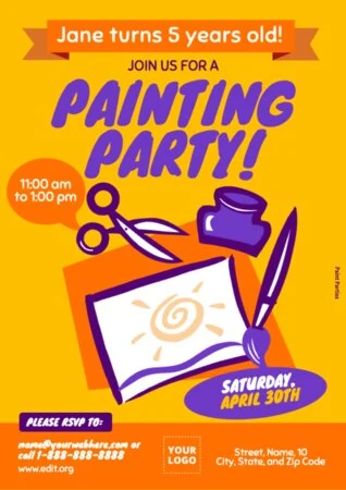 Edit a Paint Night flyer