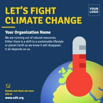 Edite um layout de mudança climática