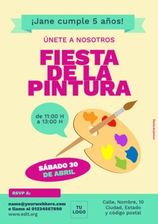 Edita un banner de Paint Party