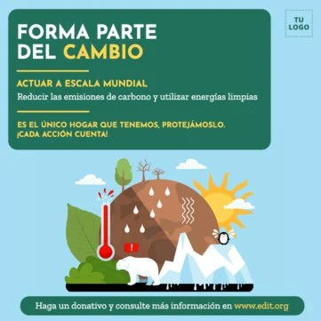 Edita un diseño de cambio climático