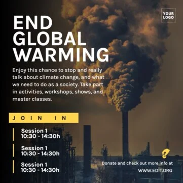 Edite um layout de mudança climática