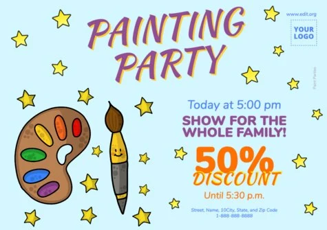 Edit a Paint Night flyer