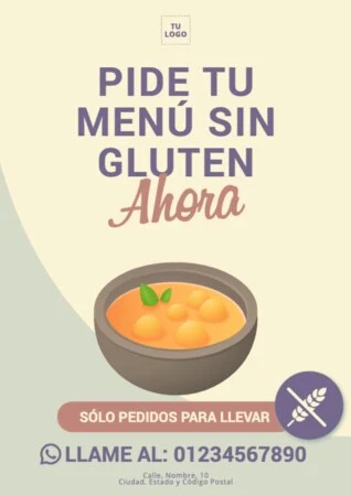 Edita una plantilla sin gluten