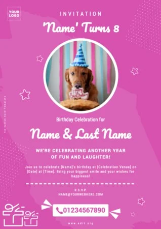 Edit a Birthday invitation