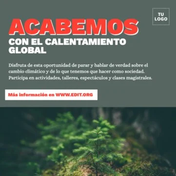 Edita un diseño de cambio climático