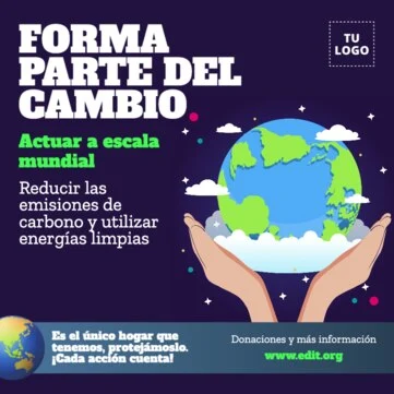 Edita un diseño de cambio climático