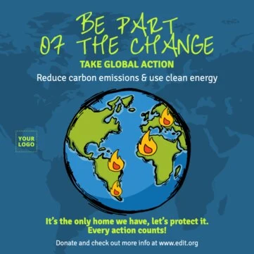 Edite um layout de mudança climática