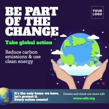 Edite um layout de mudança climática