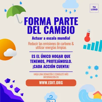 Edita un diseño de cambio climático