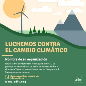 Edita un diseño de cambio climático