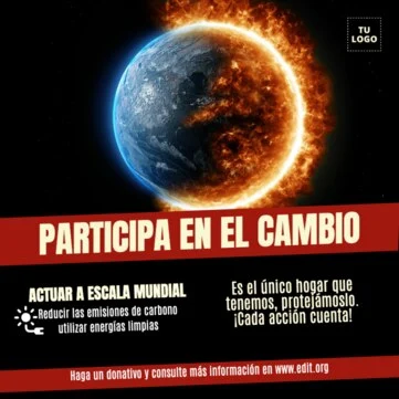 Edita un diseño de cambio climático