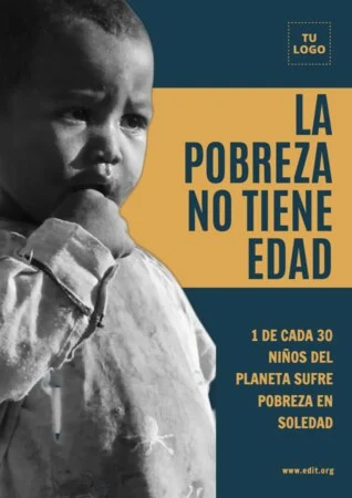 Edita un cartel en contra de la pobreza