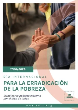Edita un cartel en contra de la pobreza