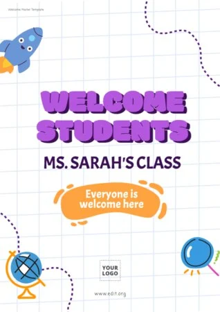 Edit a Welcome to School sign