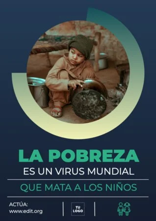 Edita un cartel en contra de la pobreza