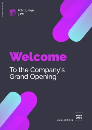 Edit a template for your grand opening