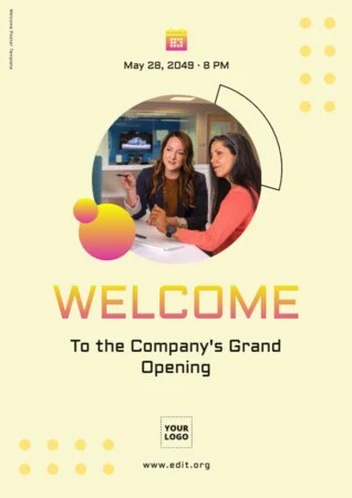 Edit a template for your grand opening