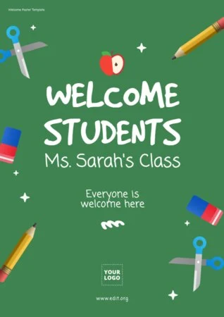 Edit a Welcome to School sign