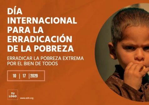 Edita un cartel en contra de la pobreza