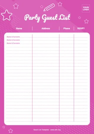 Edit a Guest List