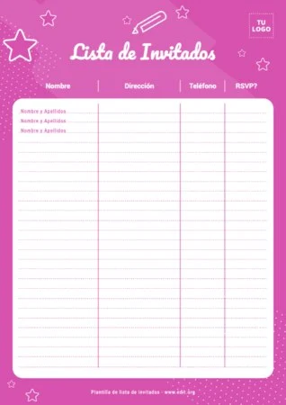 Edita una Lista de Invitados