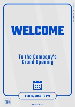 Edit a template for your grand opening