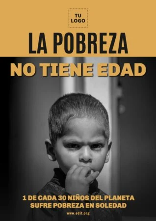 Edita un cartel en contra de la pobreza