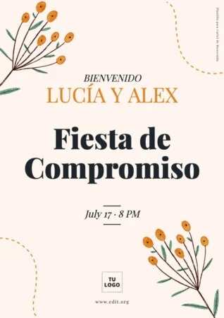 Edita una tarjeta de fiesta de pedida