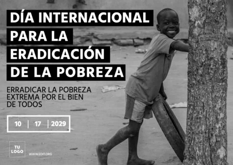 Edita un cartel en contra de la pobreza