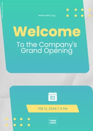 Edit a template for your grand opening