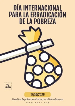Edita un cartel en contra de la pobreza