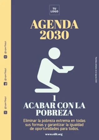 Edita un cartel en contra de la pobreza