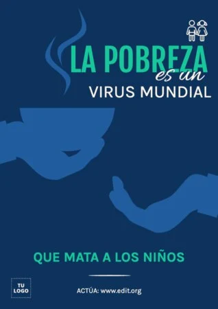 Edita un cartel en contra de la pobreza