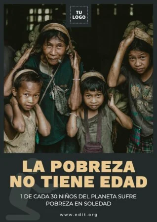 Edita un cartel en contra de la pobreza
