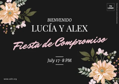 Edita una tarjeta de fiesta de pedida