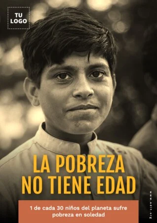 Edita un cartel en contra de la pobreza