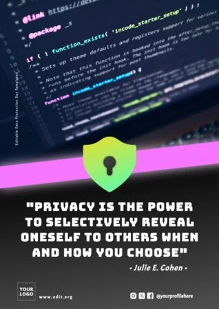 Edit a Data Privacy flyer