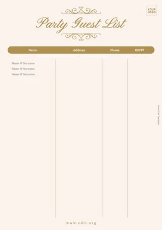 Edit a Guest List