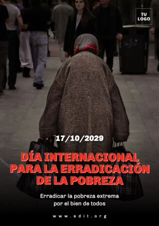 Edita un cartel en contra de la pobreza