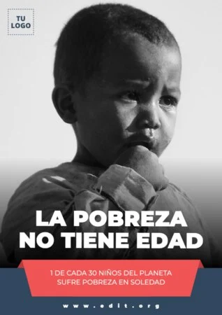 Edita un cartel en contra de la pobreza