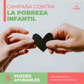 Edita un cartel en contra de la pobreza