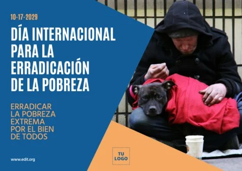 Edita un cartel en contra de la pobreza
