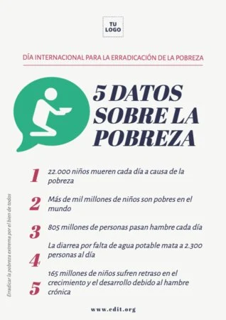 Edita un cartel en contra de la pobreza