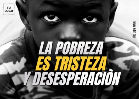 Edita un cartel en contra de la pobreza