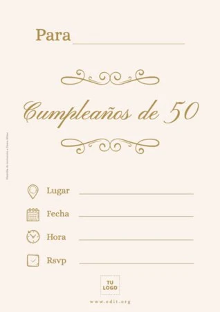Edita una invitación a Cumpleaños