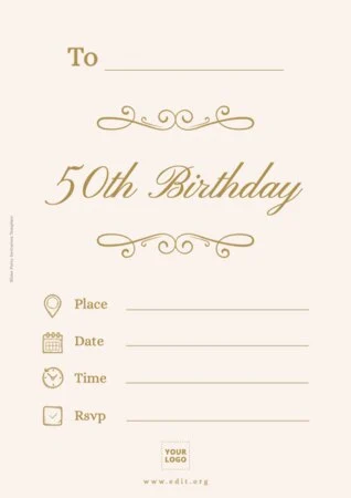 Edit a Birthday invitation