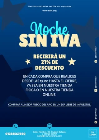 Edita un flyer de Día sin IVA